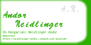 andor neidlinger business card